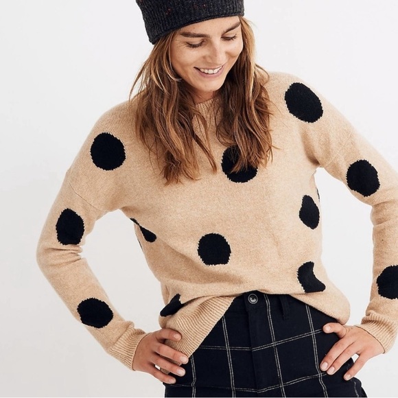 Madewell Polka Dot Sweater - Picture 1 of 4